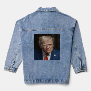 Präsident Donald Trump Offiziell Portrait Jeansjacke