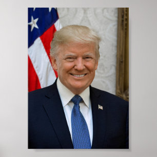 Präsident Donald Trump Offizielles Portrait 2017 Poster
