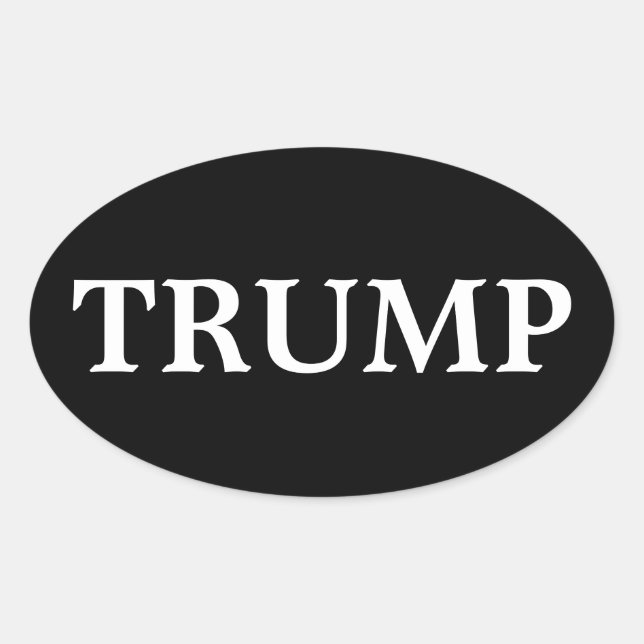 PRÄSIDENT DONALD TRUMP OVAL AUTOAUFKLEBER OVALER AUFKLEBER (Vorderseite)