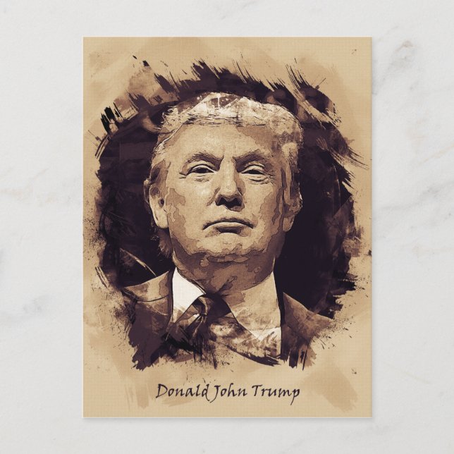 Präsident Donald Trump Postkarte (Vorderseite)