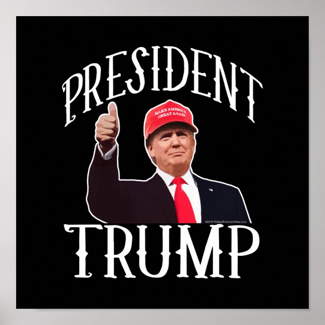 Präsident Donald Trump Red Hat stumbs Poster (Vorne)