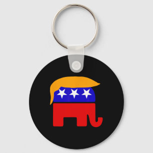 Präsident Donald Trump Republikaner Elephant Hair Schlüsselanhänger