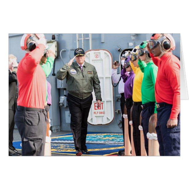 Präsident Donald Trump Salutes Sailors (Vorderseite (Horizontal))