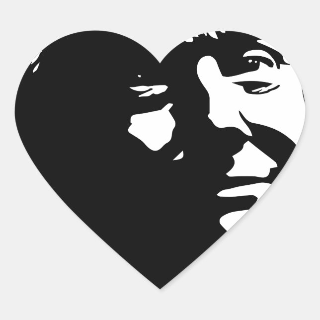 Präsident Donald Trump Silhouette Image Twitter Herz-Aufkleber (Vorderseite)