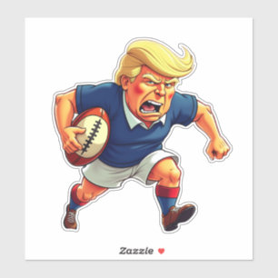 Präsident Donald Trump spielt Rugby Aufkleber