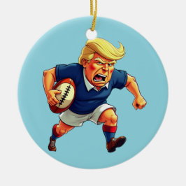 Präsident Donald Trump spielt Rugby Keramik Ornament
