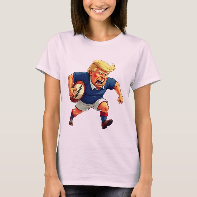 Präsident Donald Trump spielt Rugby T-Shirt (Vorderseite)