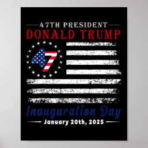 Präsident Donald Trump Tag der Amtseinführung 2025 Poster