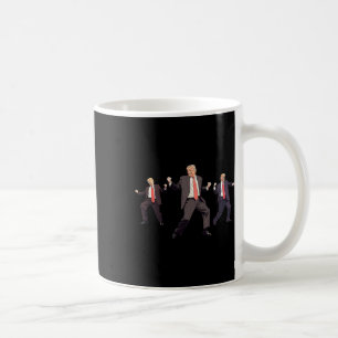 Präsident Donald Trump tanzt über ihn Kaffeetasse