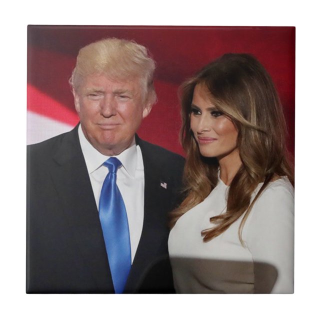 PRÄSIDENT DONALD TRUMP UND MELANIEN FLIESE (Vorderseite)
