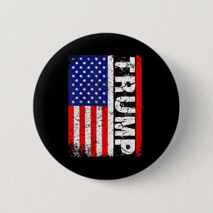 PRÄSIDENT Donald Trump Vintage Flagge der USA Button