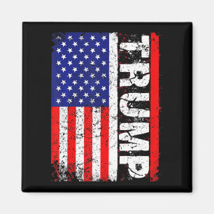 PRÄSIDENT Donald Trump Vintage USA-Flagge Magnet
