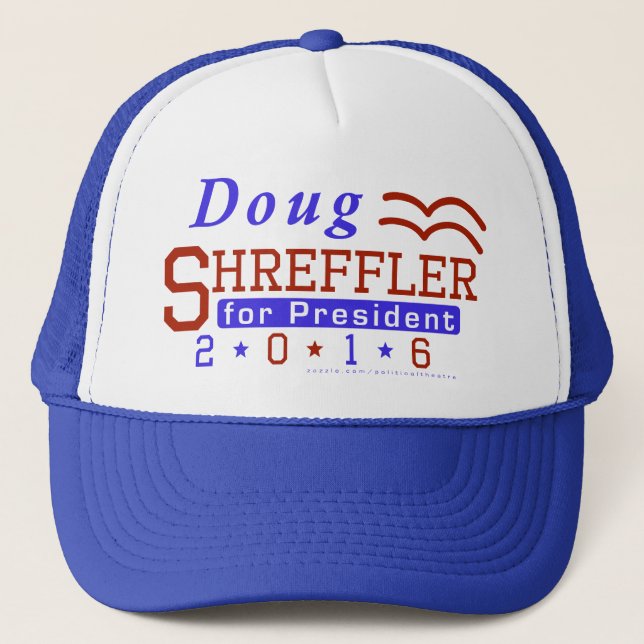 Präsident Doug-Shreffler Wahl 2016 Demokrat Truckerkappe (Vorderseite)