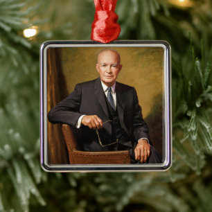 Präsident Dwight Eisenhower Weihnachten im Weißen Ornament Aus Metall