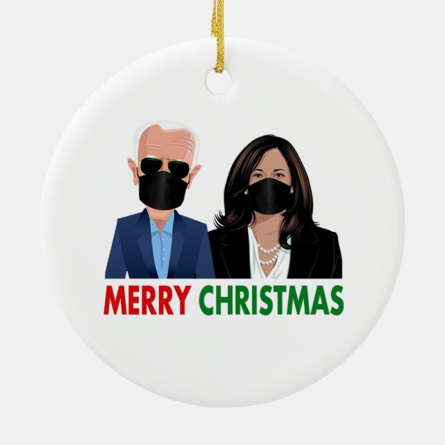 Präsident Elect Joe Biden Kamala Harris Keramik Ornament (Hinten)