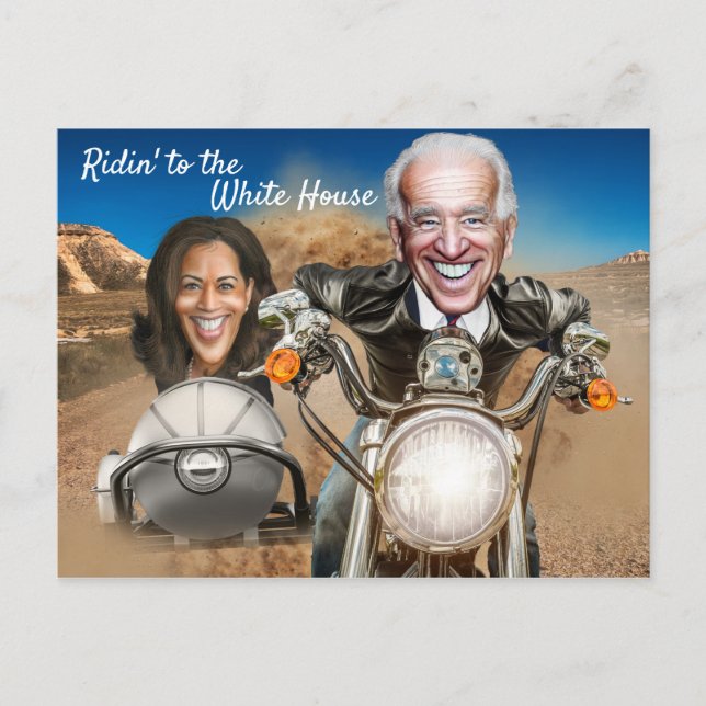 Präsident Elect Joe Biden und Kamala Harris Bikers Postkarte (Vorderseite)