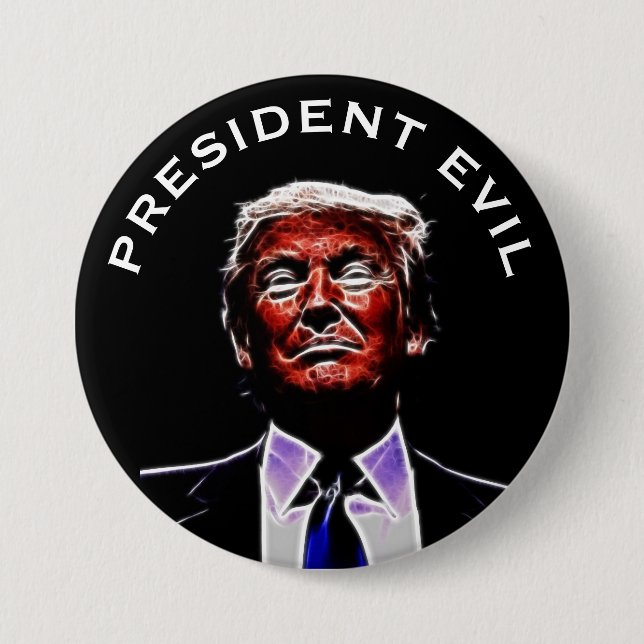 "Präsident Evil" mit Trumpenstein Bild Button (Vorderseite)
