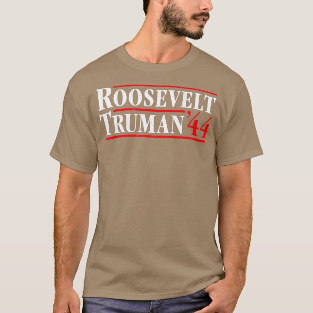 Präsident Franklin Roosevelt 1944 Retro T-Shirt (Vorderseite)