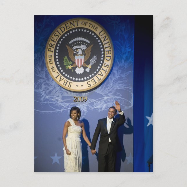 Präsident & Frau Obama Postkarte (Vorderseite)
