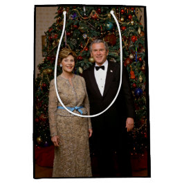 Präsident George Bush, Laura Christmas White House Mittlere Geschenktüte