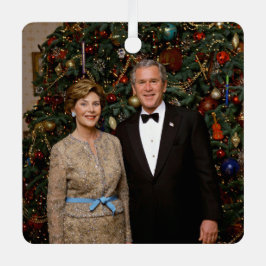 Präsident George Bush, Laura Christmas White House Ornament Aus Metall
