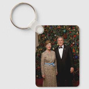Präsident George Bush, Laura Christmas White House Schlüsselanhänger