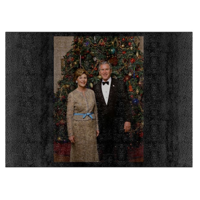 Präsident George Bush, Laura Christmas White House Schneidebrett (Vorderseite)