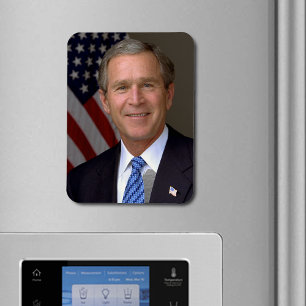 Präsident George W Bush Offiziell Portrait Magnet