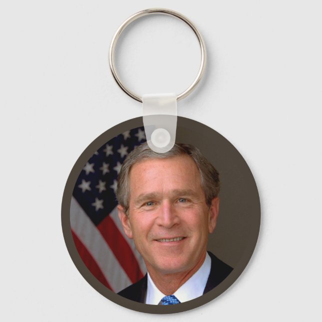 Präsident George W Bush Offiziell Portrait Schlüsselanhänger (Vorderseite)