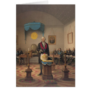 Präsident George Washington als Vorlagenmaurer