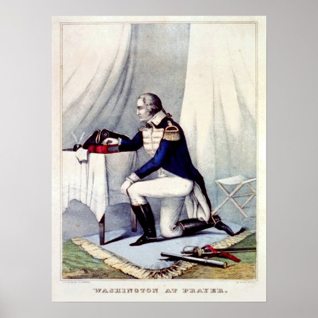 Präsident George Washington im Gebet Poster (Vorne)
