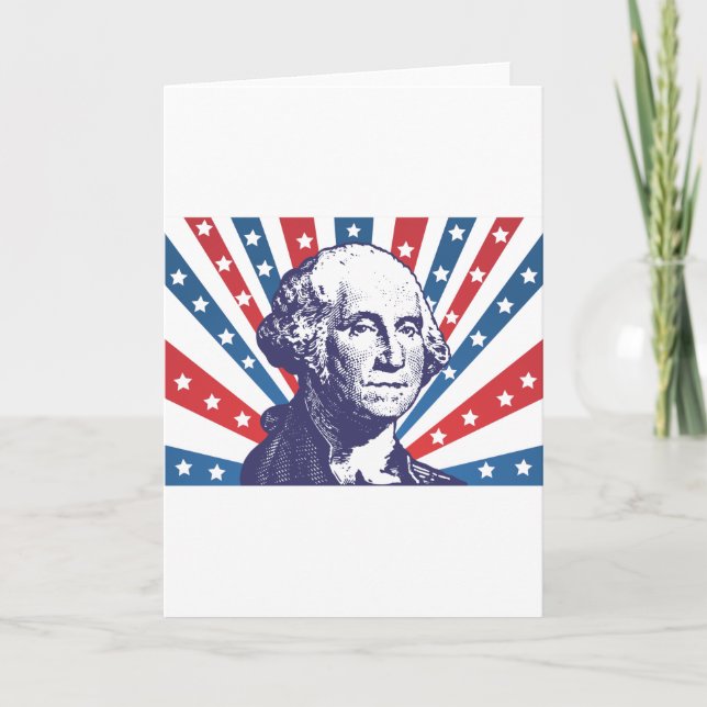 Präsident George Washington Karte (Vorderseite)