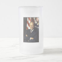 Präsident Gerald Ford Portrait Mattiert Glass Beer