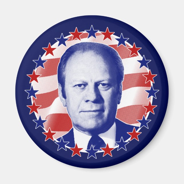 Präsident Gerald Ford US Flagge Magnet (Vorne)