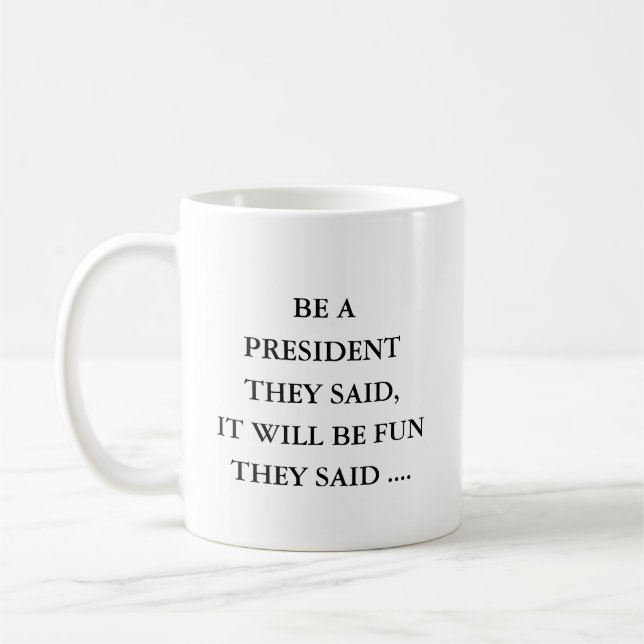 Präsident Geschenk, Geschenkidee für den Präsident Kaffeetasse (Links)