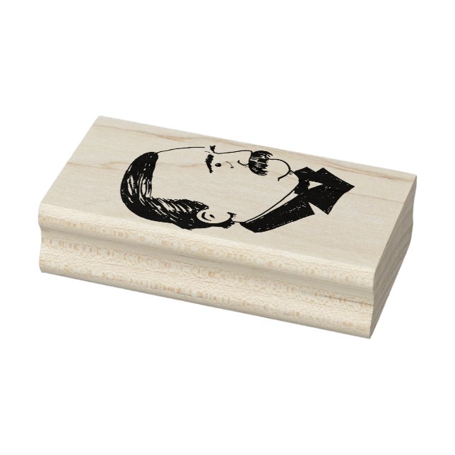 Präsident Grover Cleveland 1,5" x 3" Gummi-Briefma Gummistempel (Stempel)