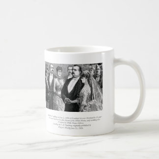 Präsident Grover Cleveland Hochzeitstasse Kaffeetasse