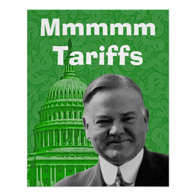Präsident Herbert Hoover Tarife Poster (Vorderseite)