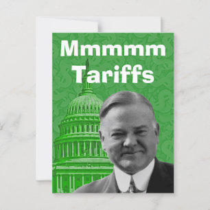 Präsident Herbert Hoover Tarife Postkarte