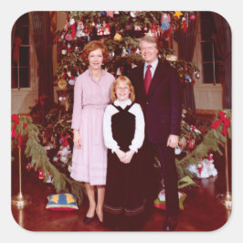 Präsident James Jimmy Carter White House Quadratischer Aufkleber