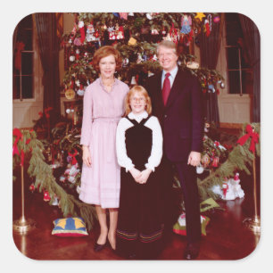 Präsident James Jimmy Carter White House Quadratischer Aufkleber