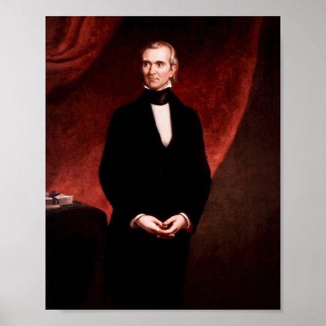Präsident James K. Polk Portrait Poster (Vorne)