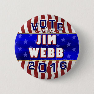 Präsident Jim-Webb Wahl 2016 Demokrat Button