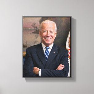 Präsident Joe Biden Ehemaliges VP Offizielles Port Leinwanddruck