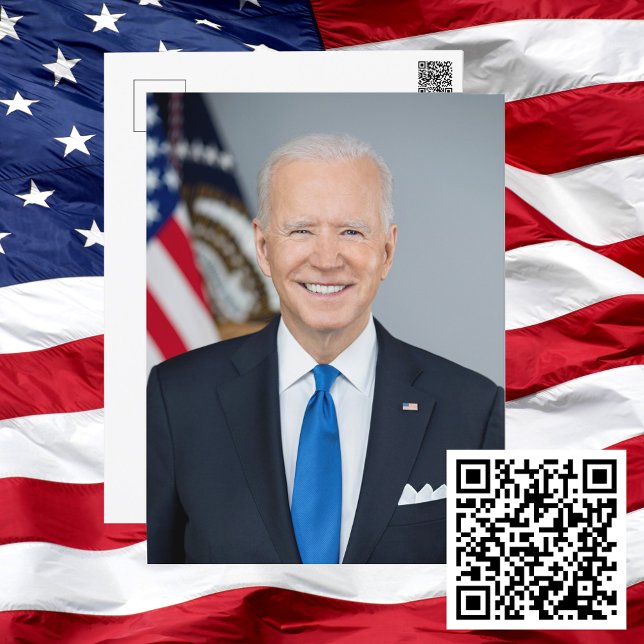 Präsident Joe Biden Offiziell Portrait 2021 Postkarte (President Joe Biden Official 2021 Portrait Postcard)