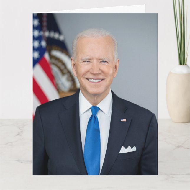 Präsident Joe Biden Offiziell Portrait Birthday Karte (Vorderseite)