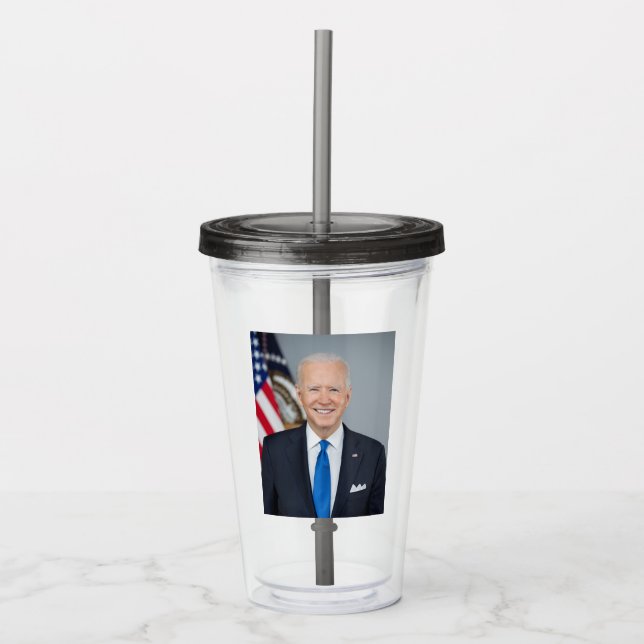 Präsident Joe Biden White House Portrait Acryltrinkbecher (Vorderseite)