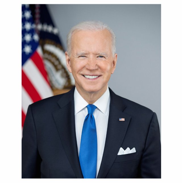 Präsident Joe Biden White House Portrait Freistehende Fotoskulptur (Vorne)