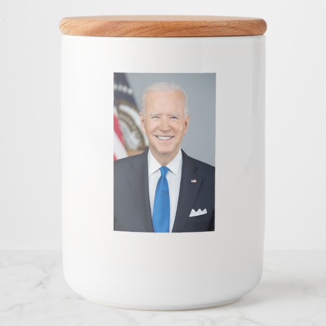 Präsident Joe Biden White House Portrait Lebensmitteletikett (Vorderseite)