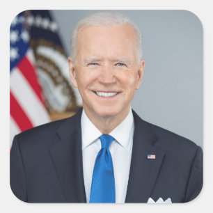 Präsident Joe Biden White House Portrait Quadratischer Aufkleber